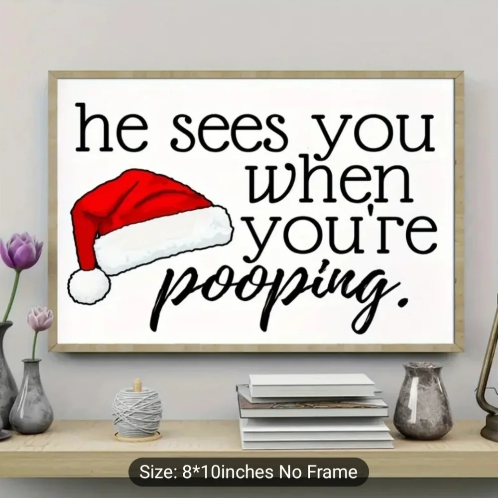 Funny Christmas Bathroom Decor
